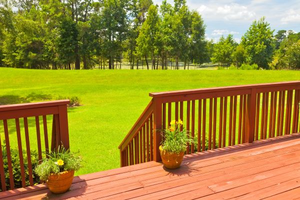 Deck Handrail Staining