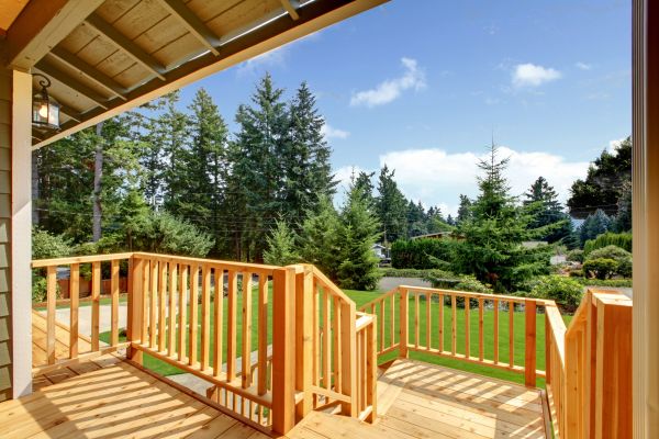 Deck Handrail Staining
