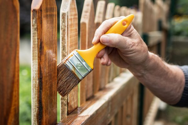 Galvanized Fence Painting