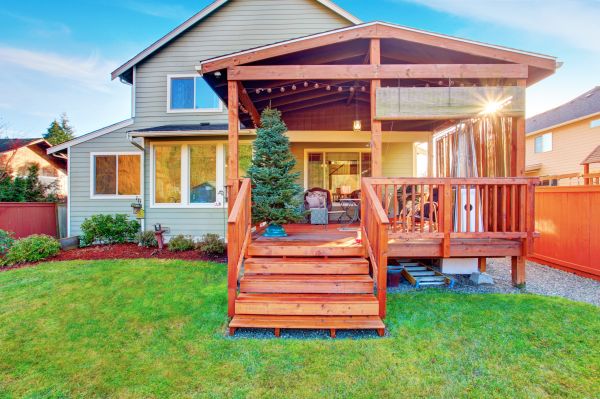 Deck Handrail Staining