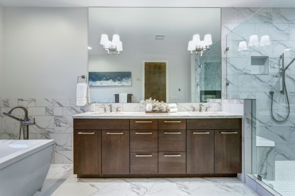 Bathroom Cabinet Staining