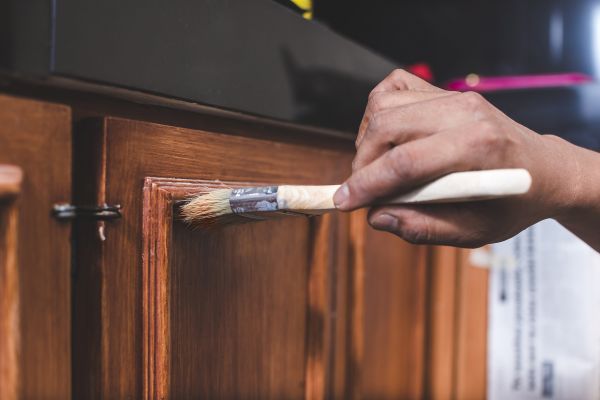 Bathroom Cabinet Restaining